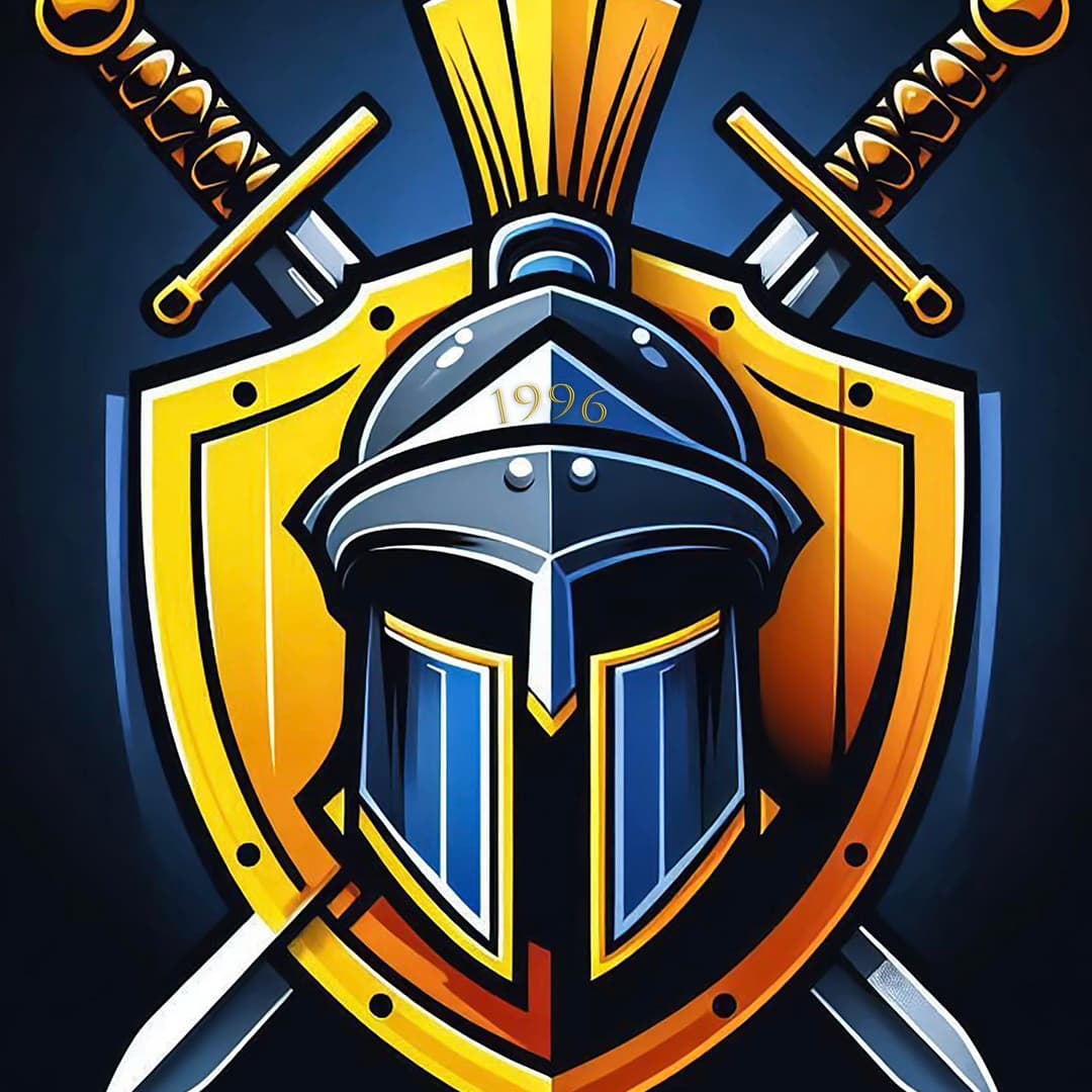 Logo du baby foot Montreuillois, représentant 2 gladiateurs